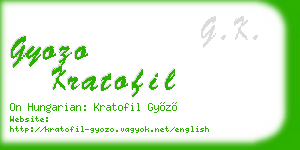 gyozo kratofil business card