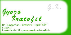 gyozo kratofil business card